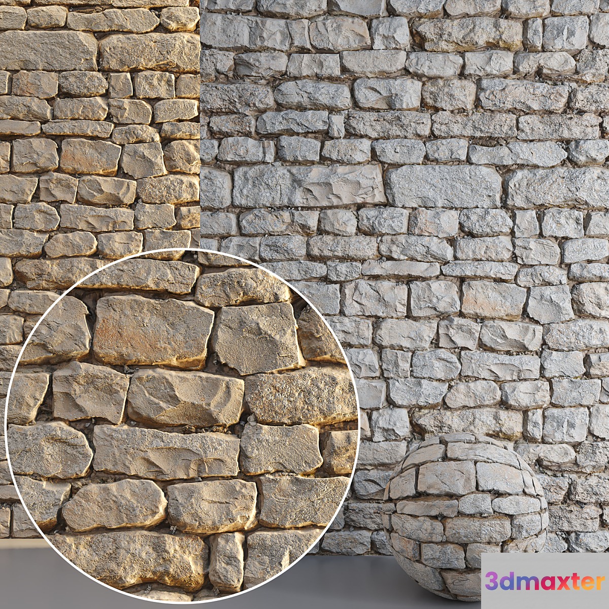 Mrf Wall Stone 02 3D Max