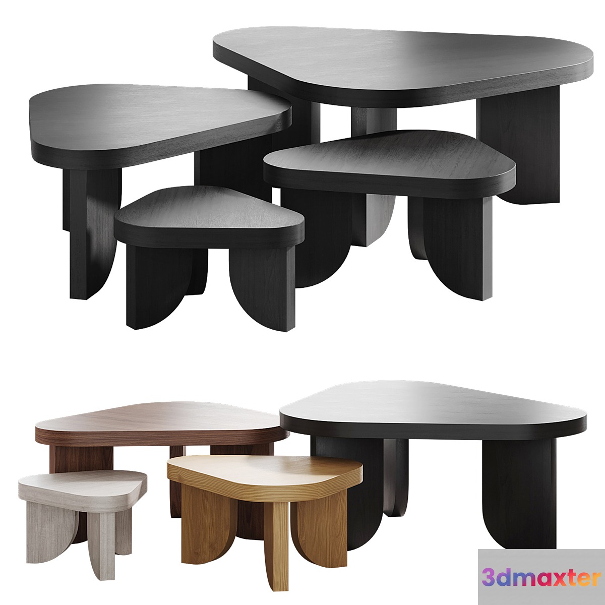 Cobble coffee tables 3D Max