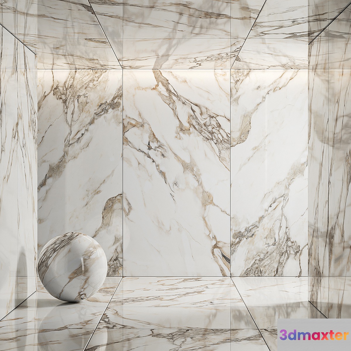 Porcelain tile Laparet Calacatta Bronze 3D Max