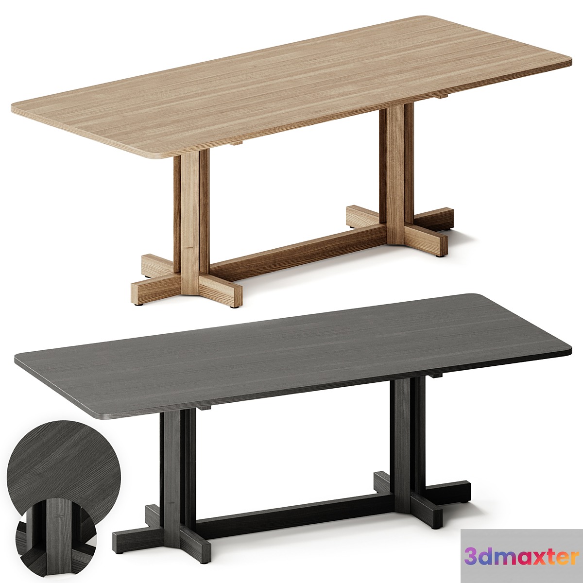 Kettal ALTAR Rectangular wooden dining table 3D Max