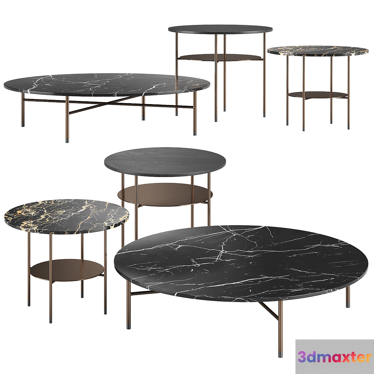Lelong 23 Tables by Minotti 3D Max