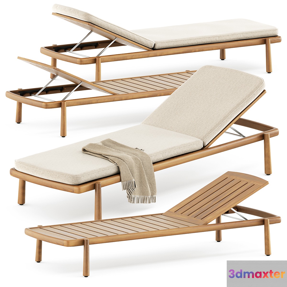 Ukiyo lounger by Tribu 3D Max
