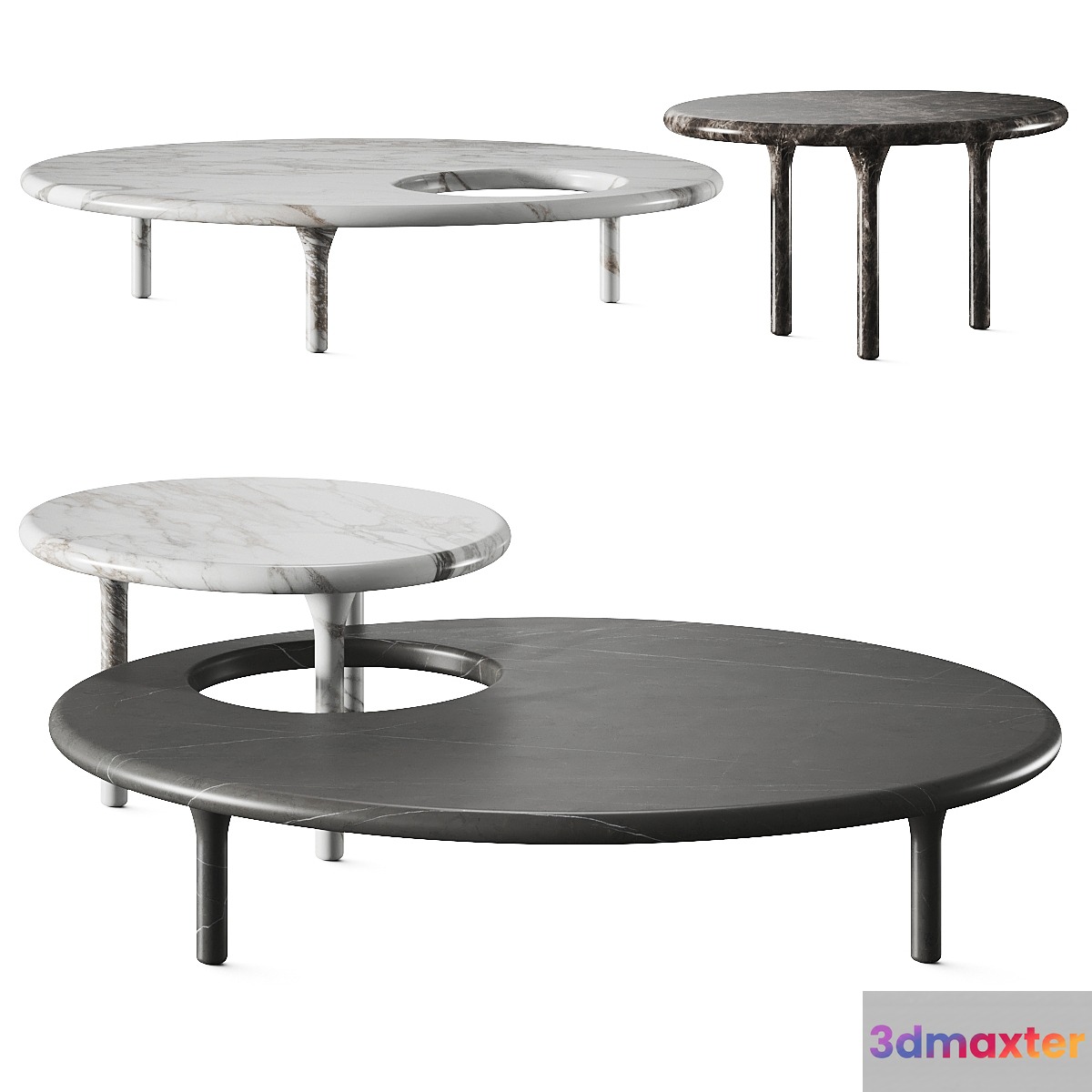 De Padova Honore Marble Coffee Tables 3D Max