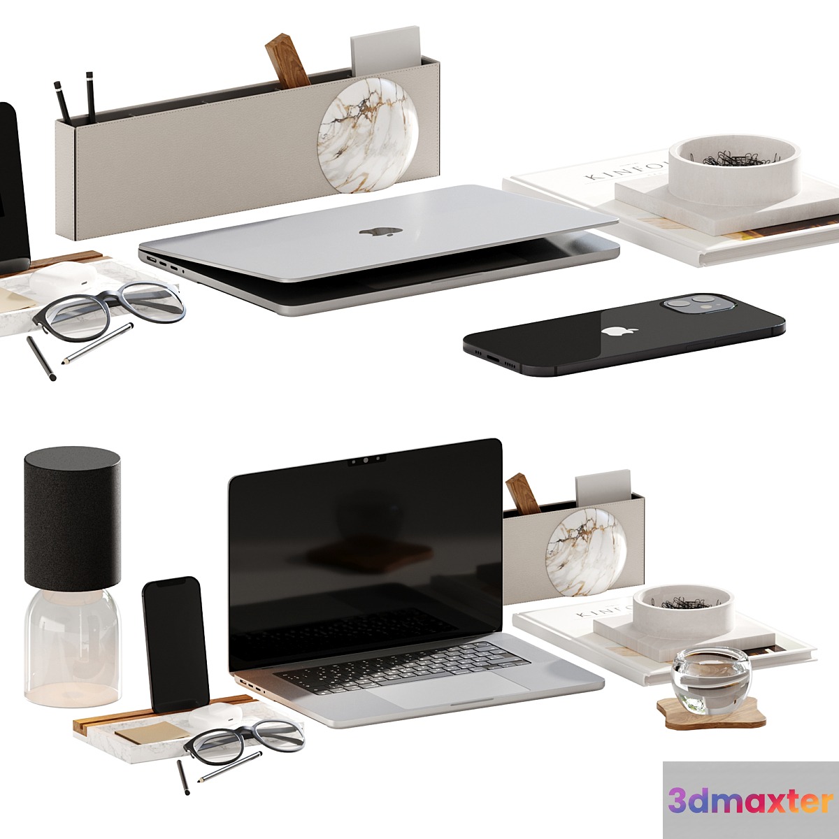 Decorative set on the desktop - No.4 3D Max