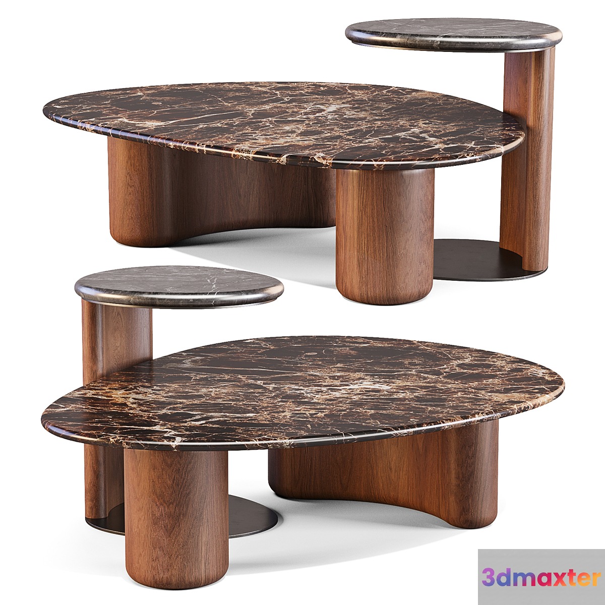 Nature Design: Lake and Drop - Coffee and Side Table 3D Max