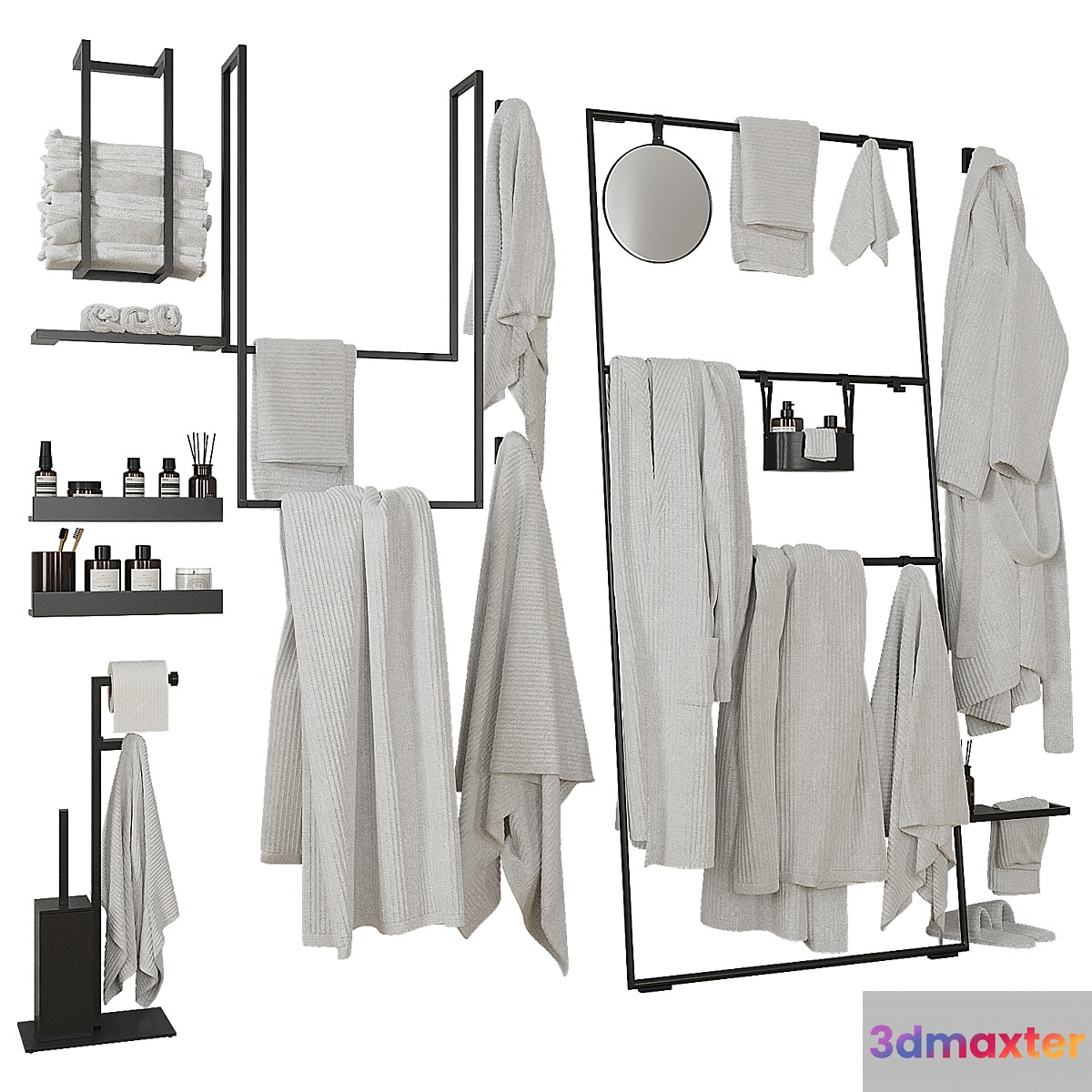 Decorative bathroom set 206 3D Max