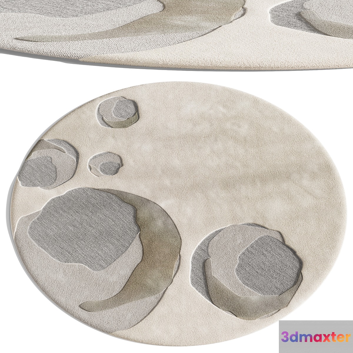 Guilin Round Rug TMJ Design 3D Max