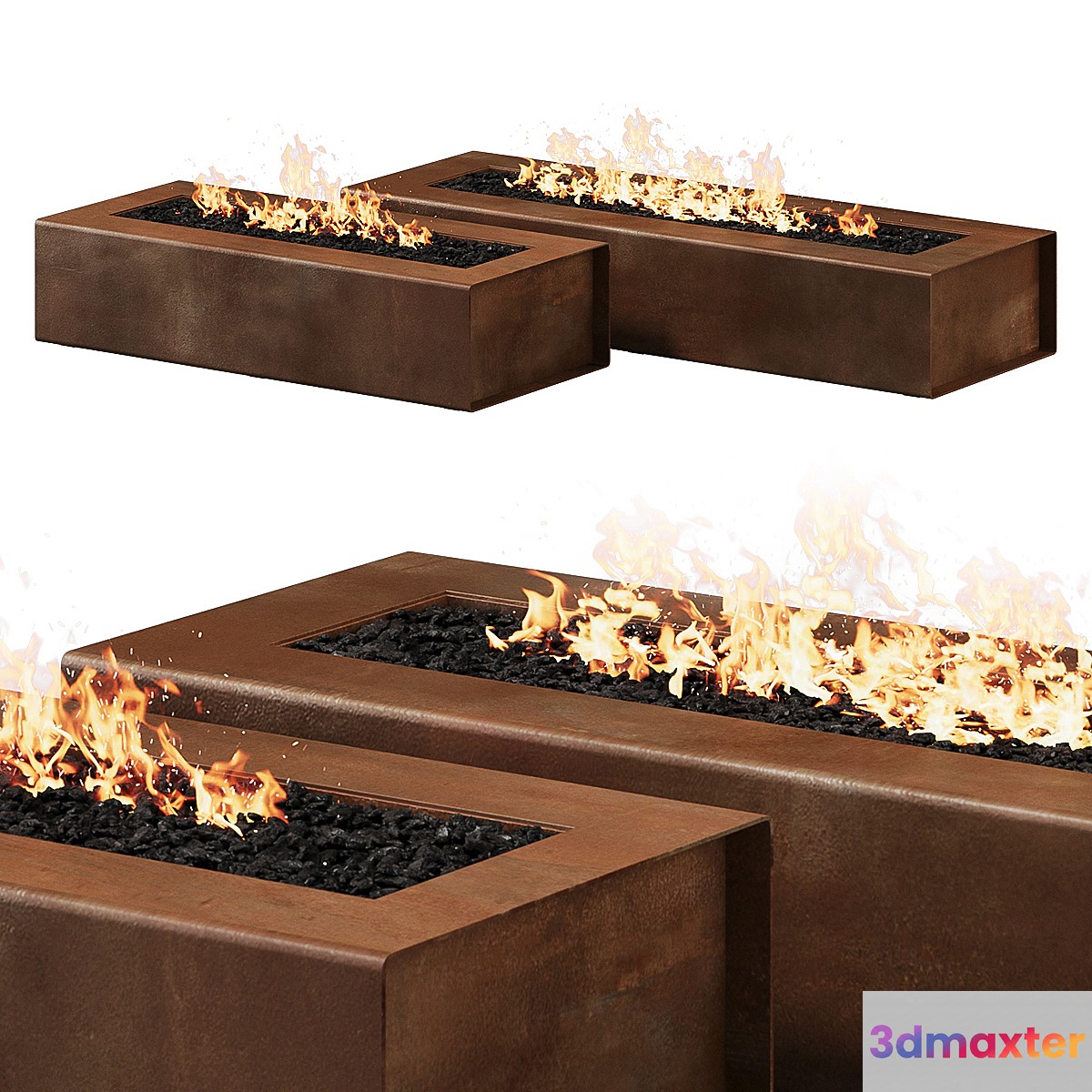 Robata Corten Firepit by Paloform - No.2 3D Max