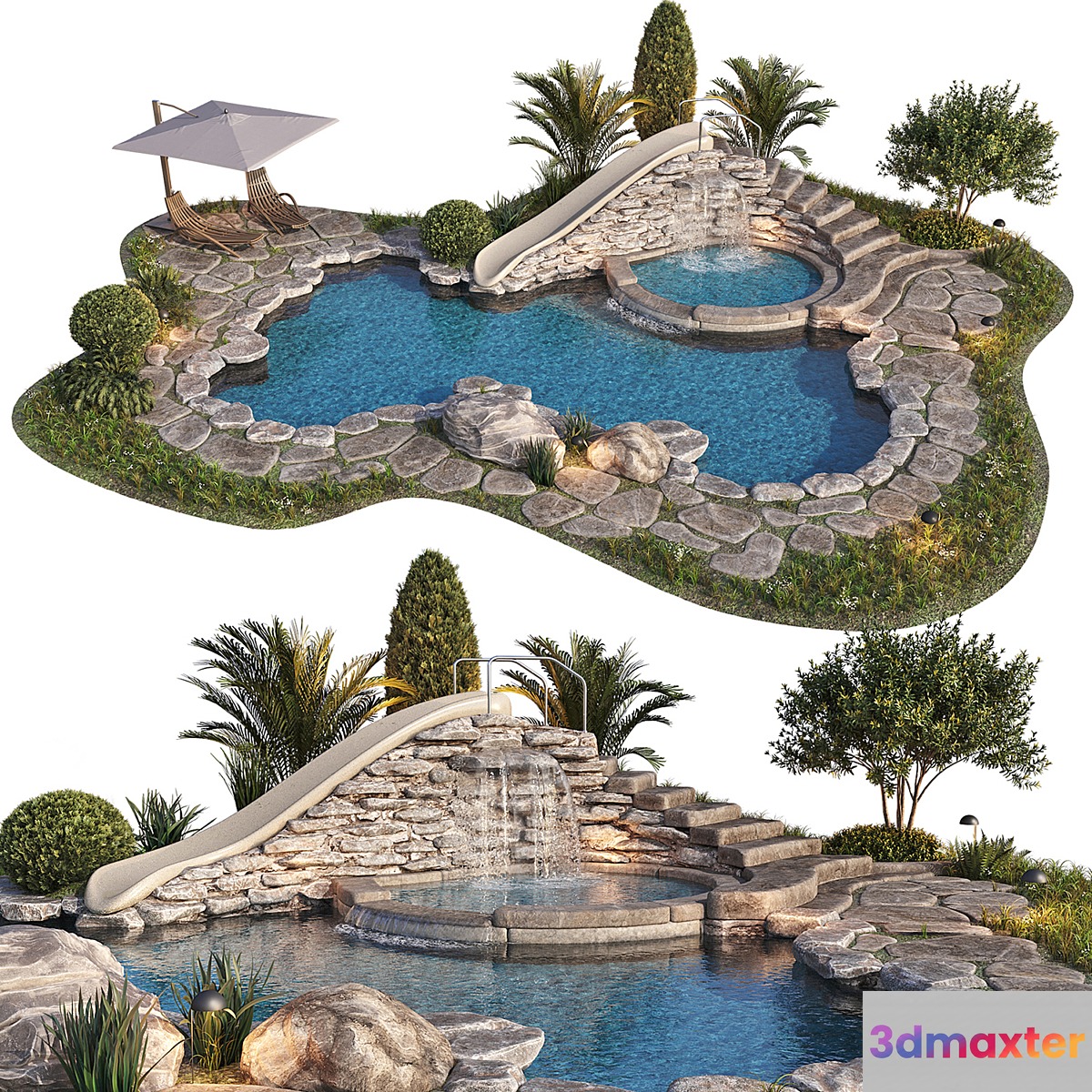 Swimming pool 7 3D Max
