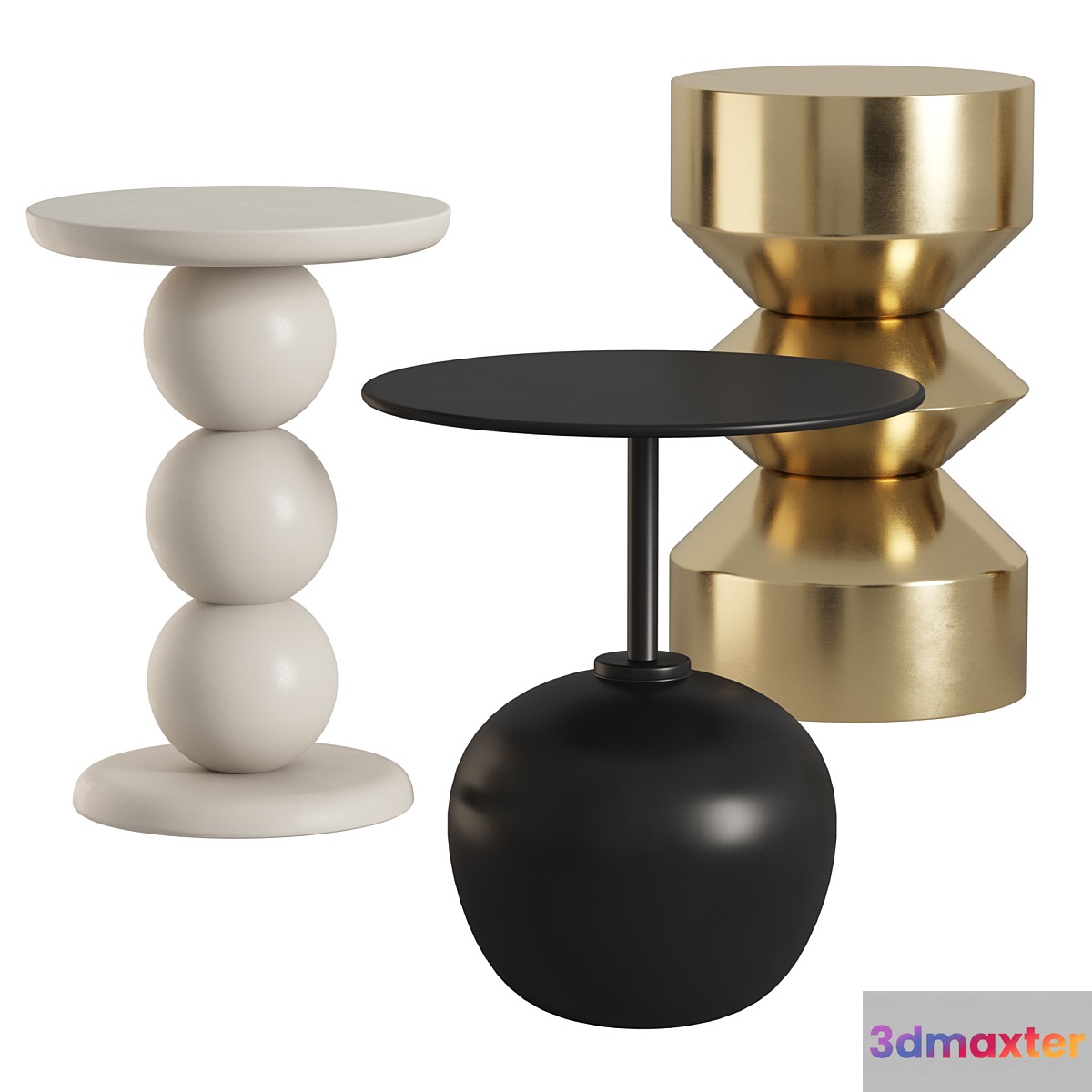 Side tables from H&M 3D Max