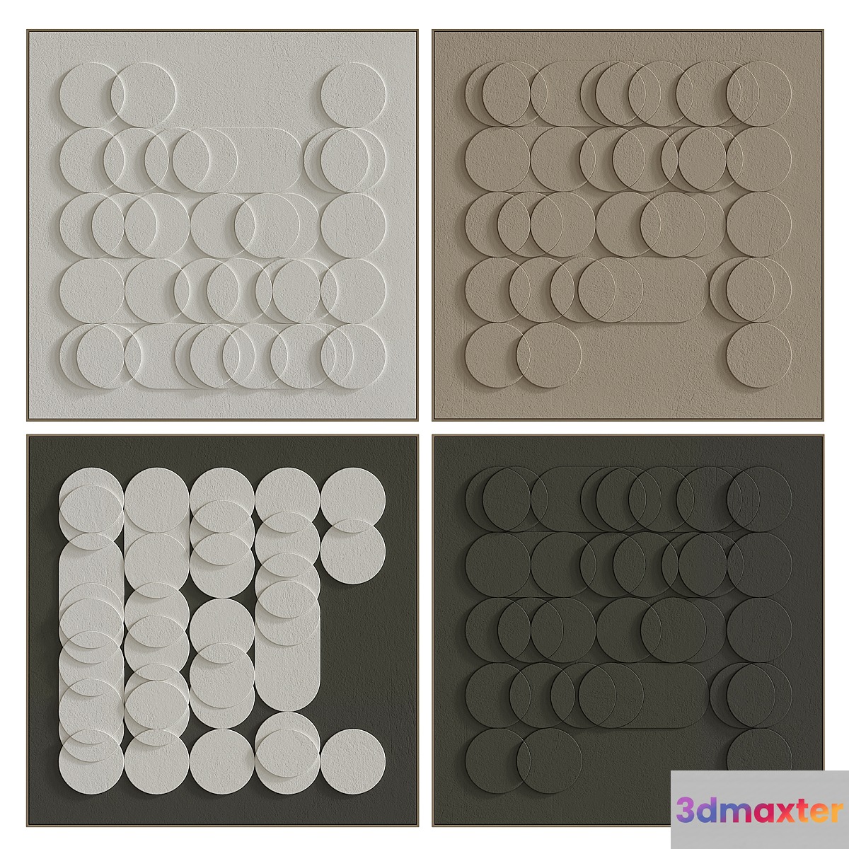 Decorative set of art paintings #79 3D Max