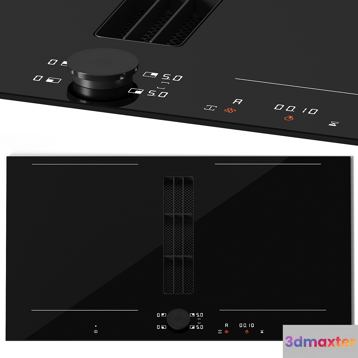 GAGGENAU CV282101 cooktop with extractor 3D Max