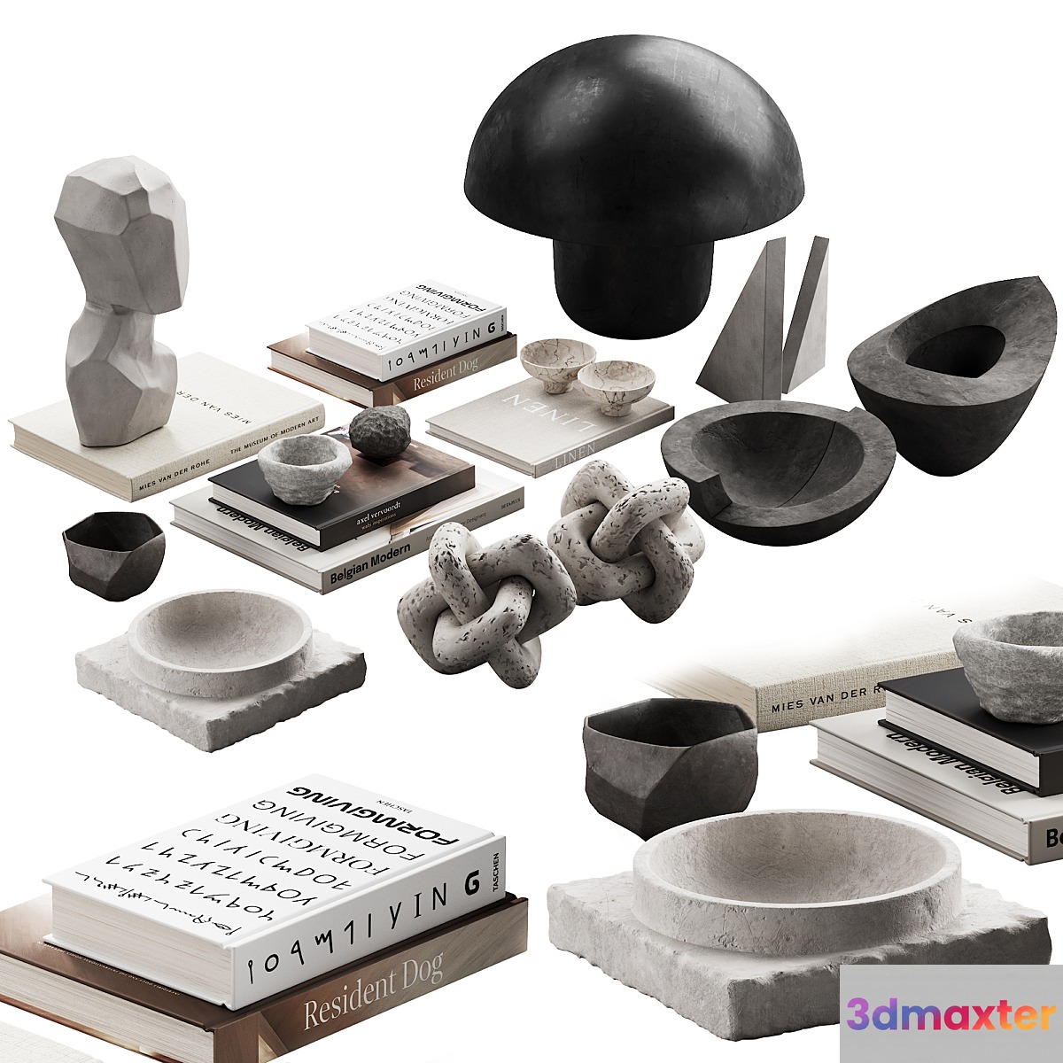 425 decorative set 042 neutral scandi accessories 01 3D Max