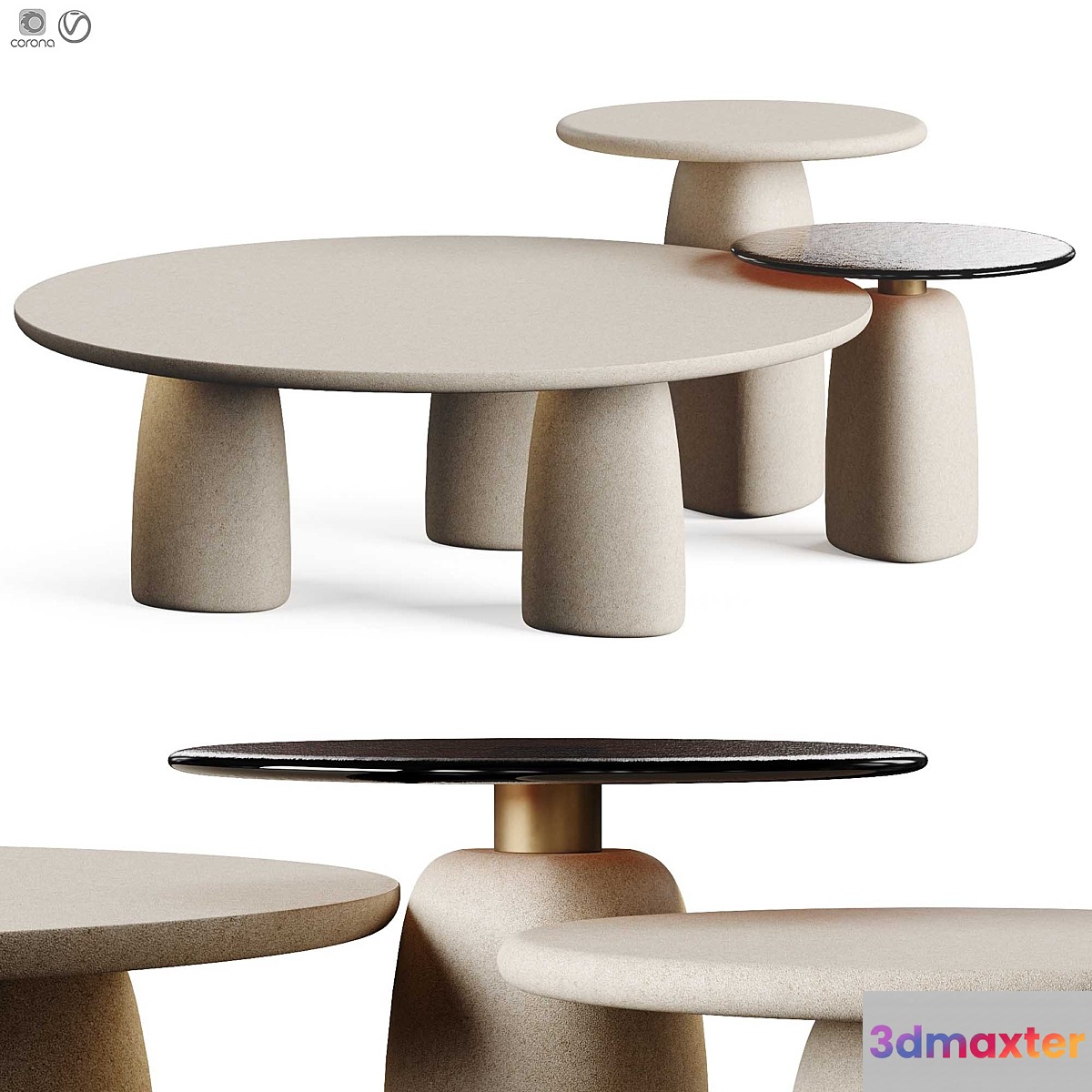 Poliform STRATA 2023.2 Coffee Table 3D Max