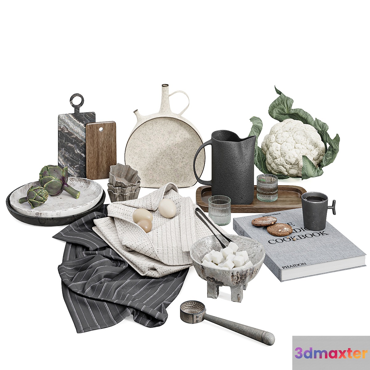 Decorative set for the kitchen - No.3 3D Max