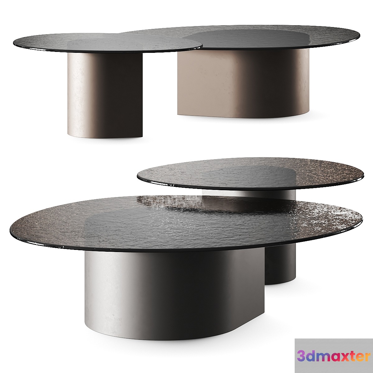Al2 Dakry Fusion Glass Coffee Tables 3D Max