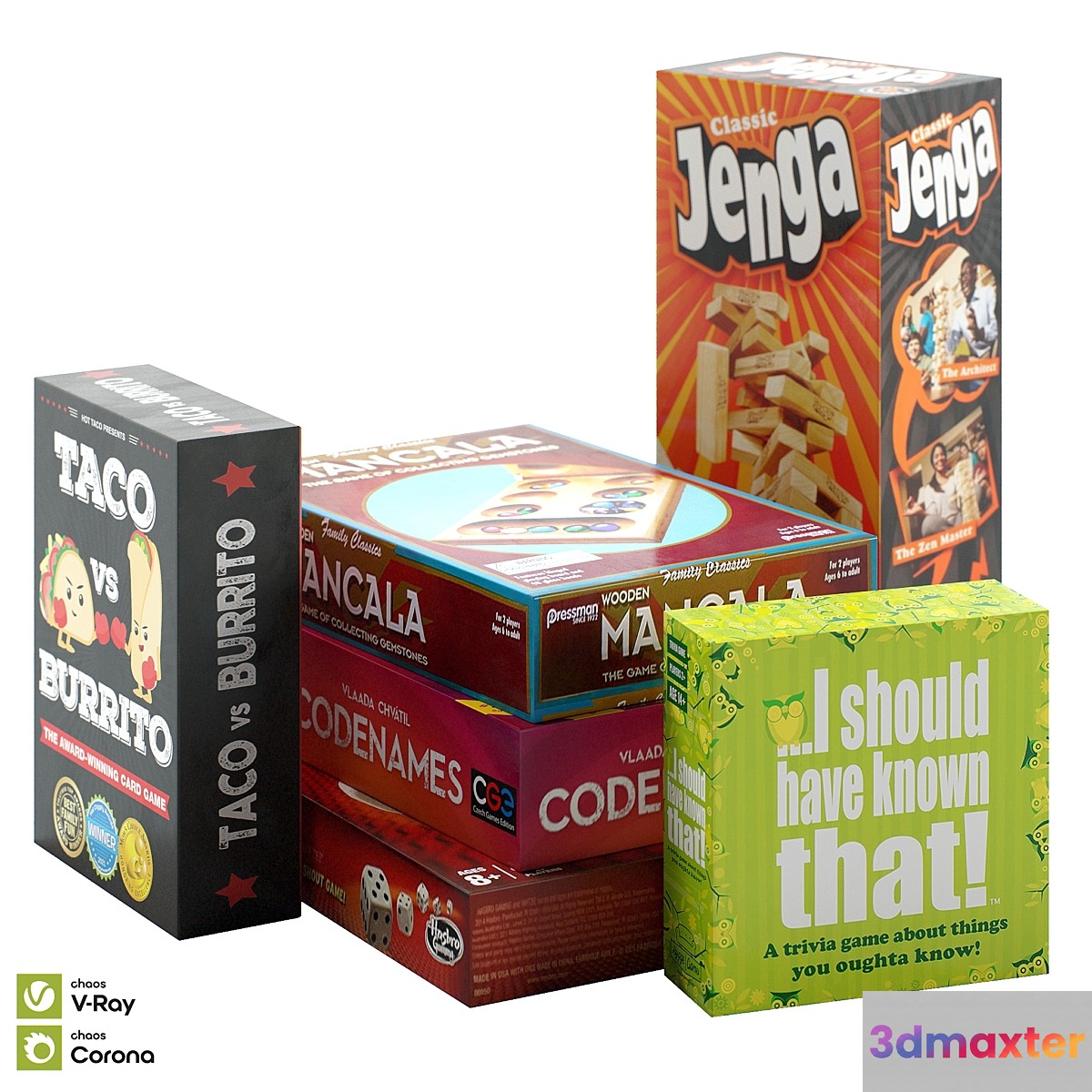 Board games set 3 3D Max