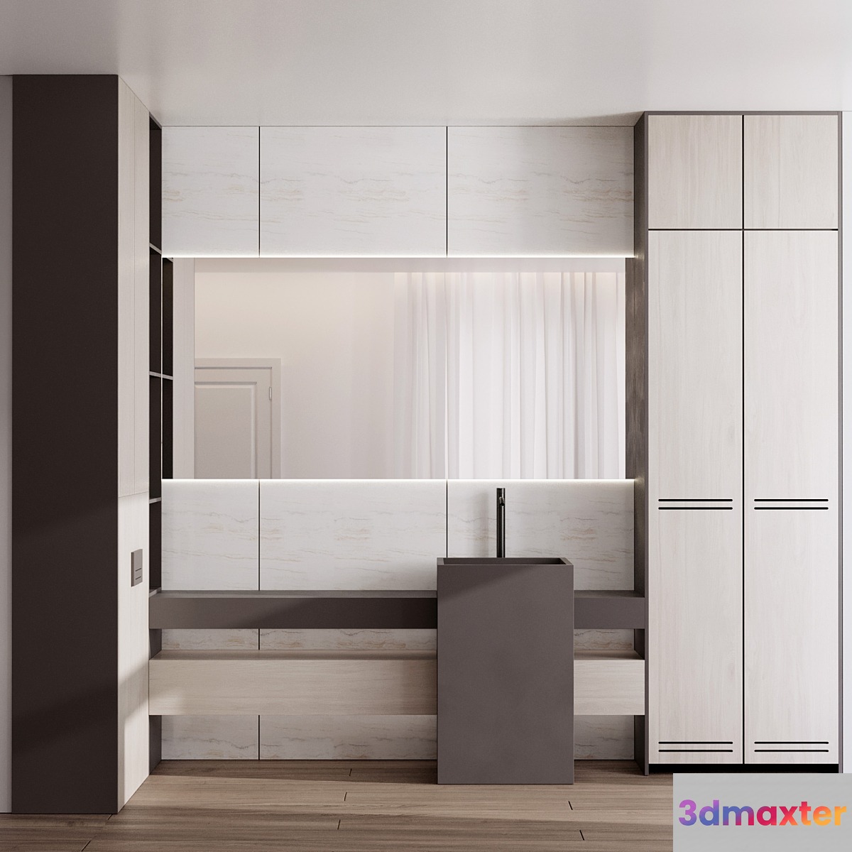 Bathroom furniture by inbani faucet set 65 3D Max