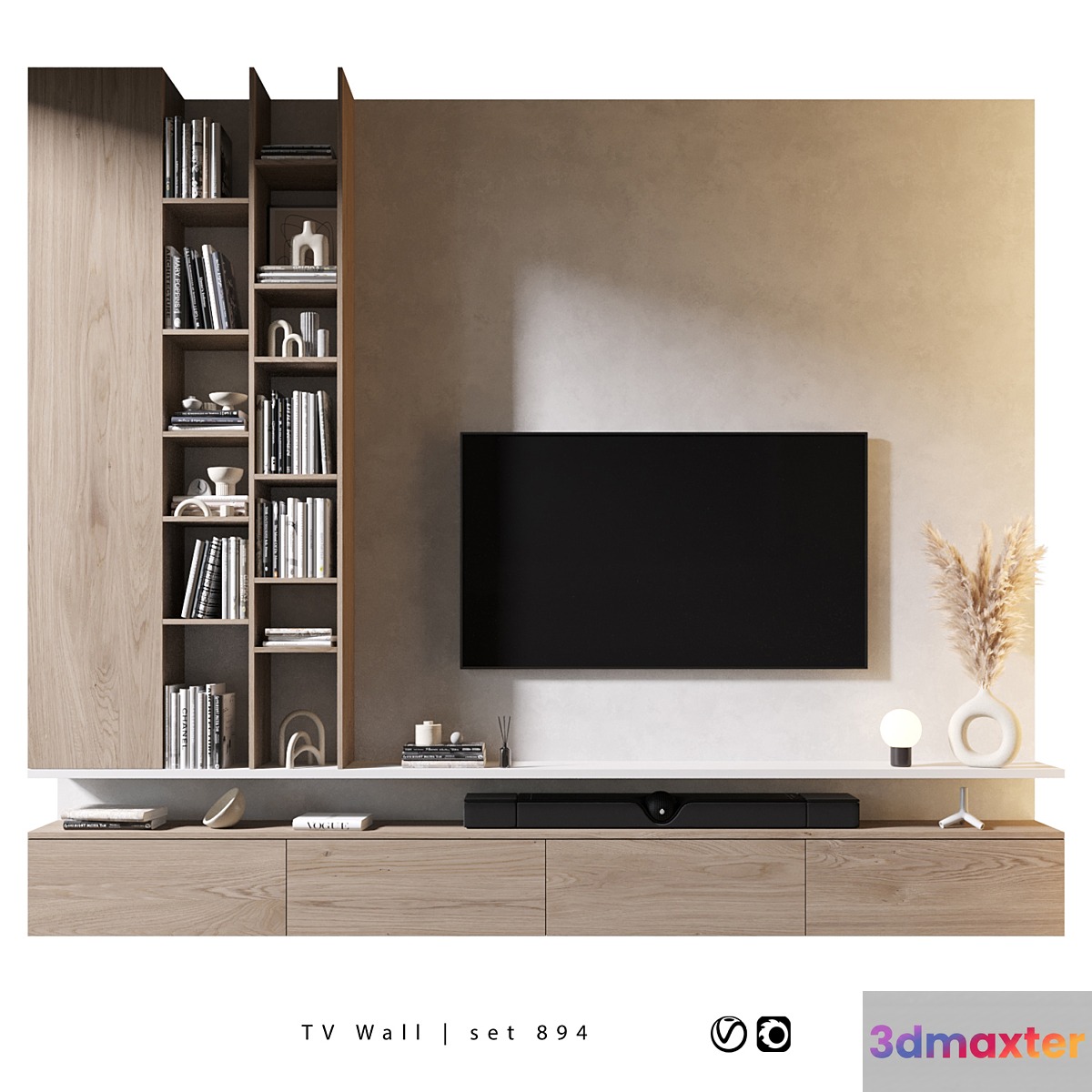 TV Wall | set 894 3D Max