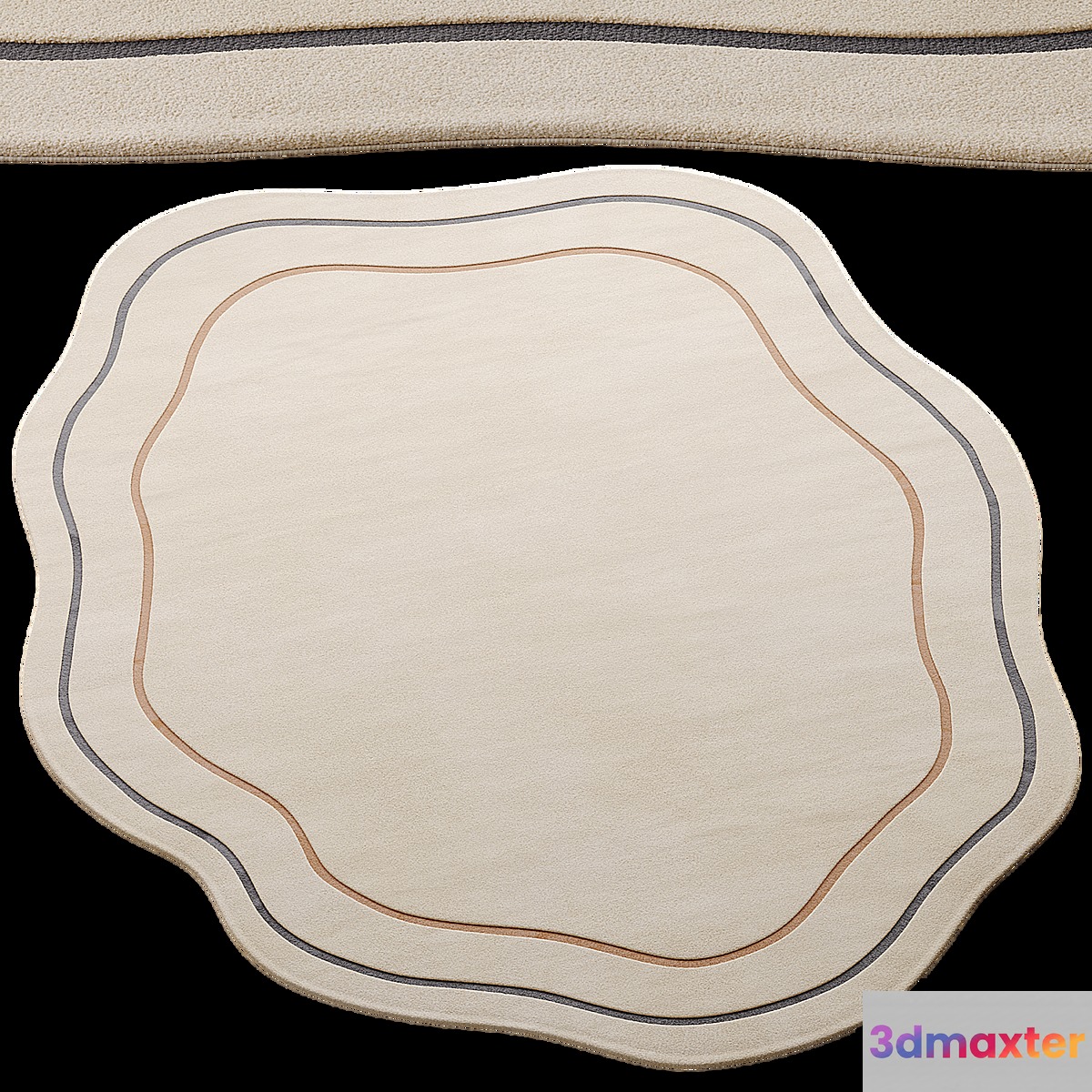 Lumi Handtufted Wool Rug 3D Max