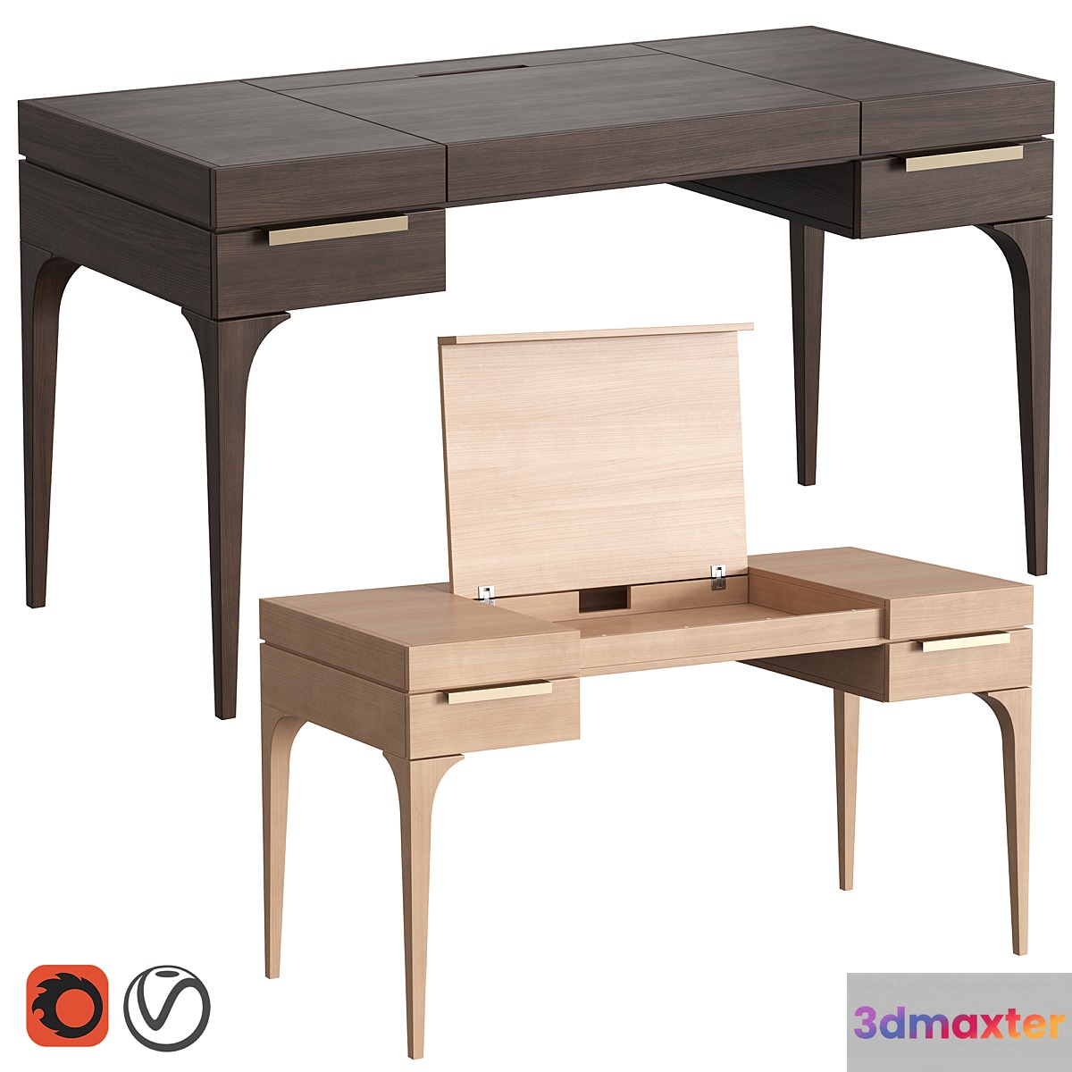 Bridge Desk by Dantone Home 3D Max