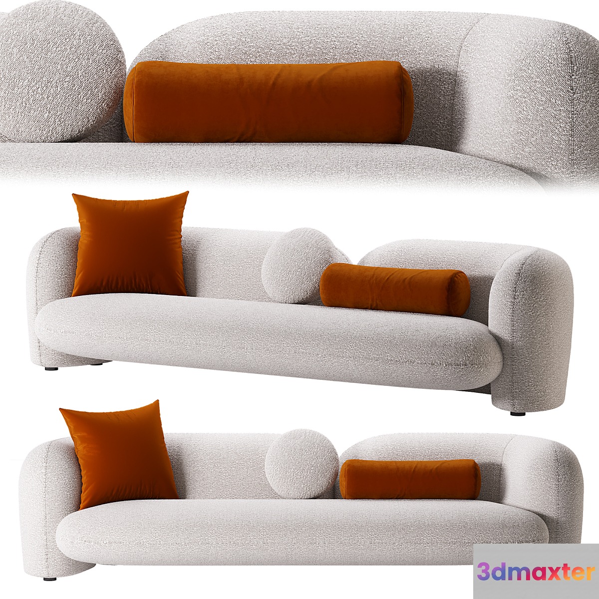 Contemporary Three Seater Sofa by Hessentia