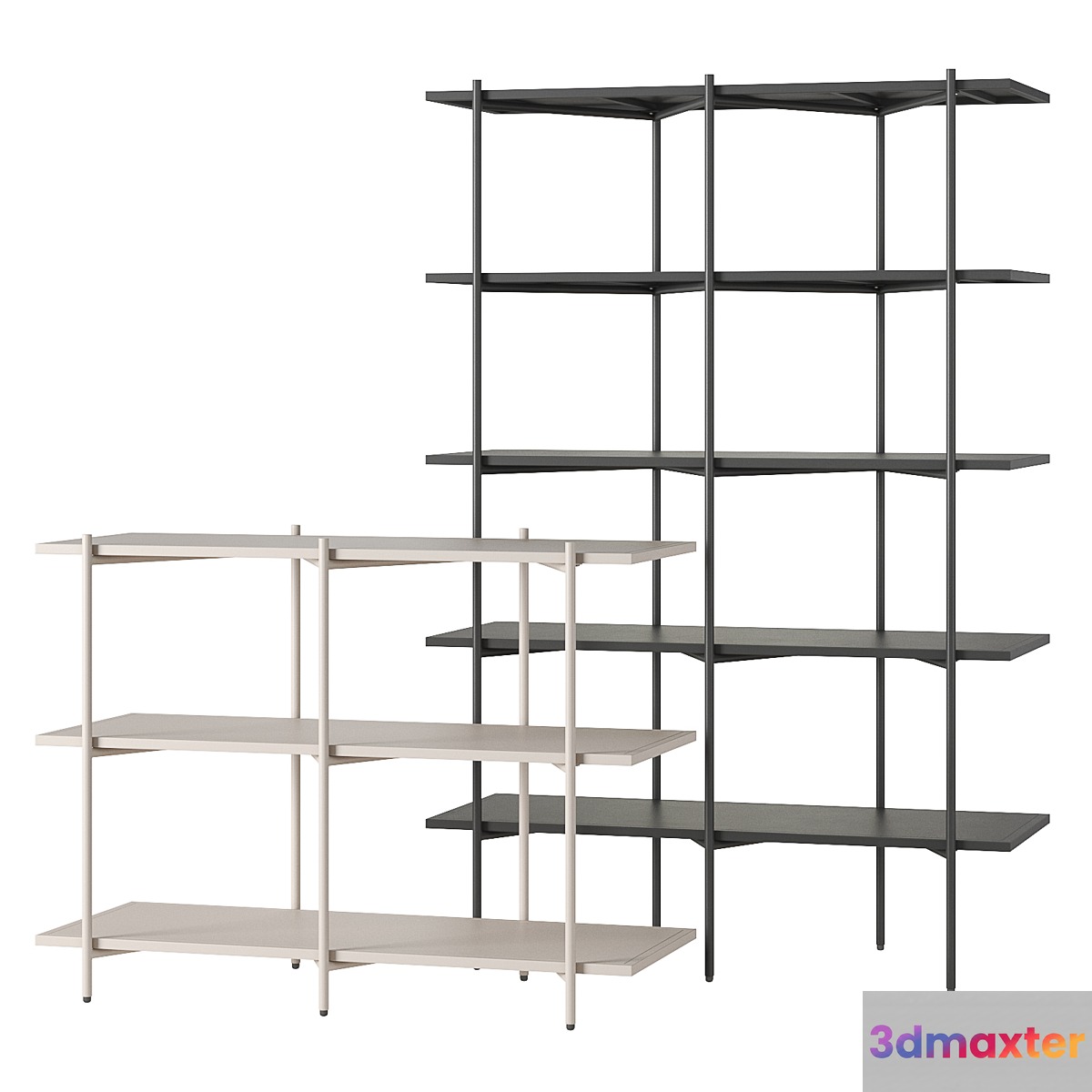 RJ living cross shelving 3D Max