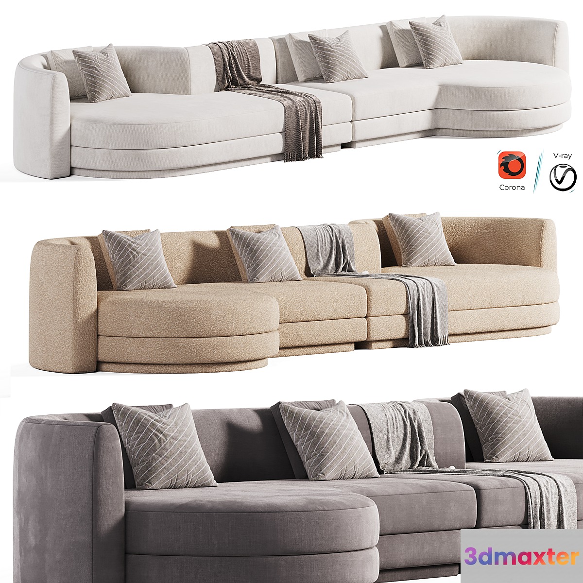 UBE sofa Christophe 3D Max