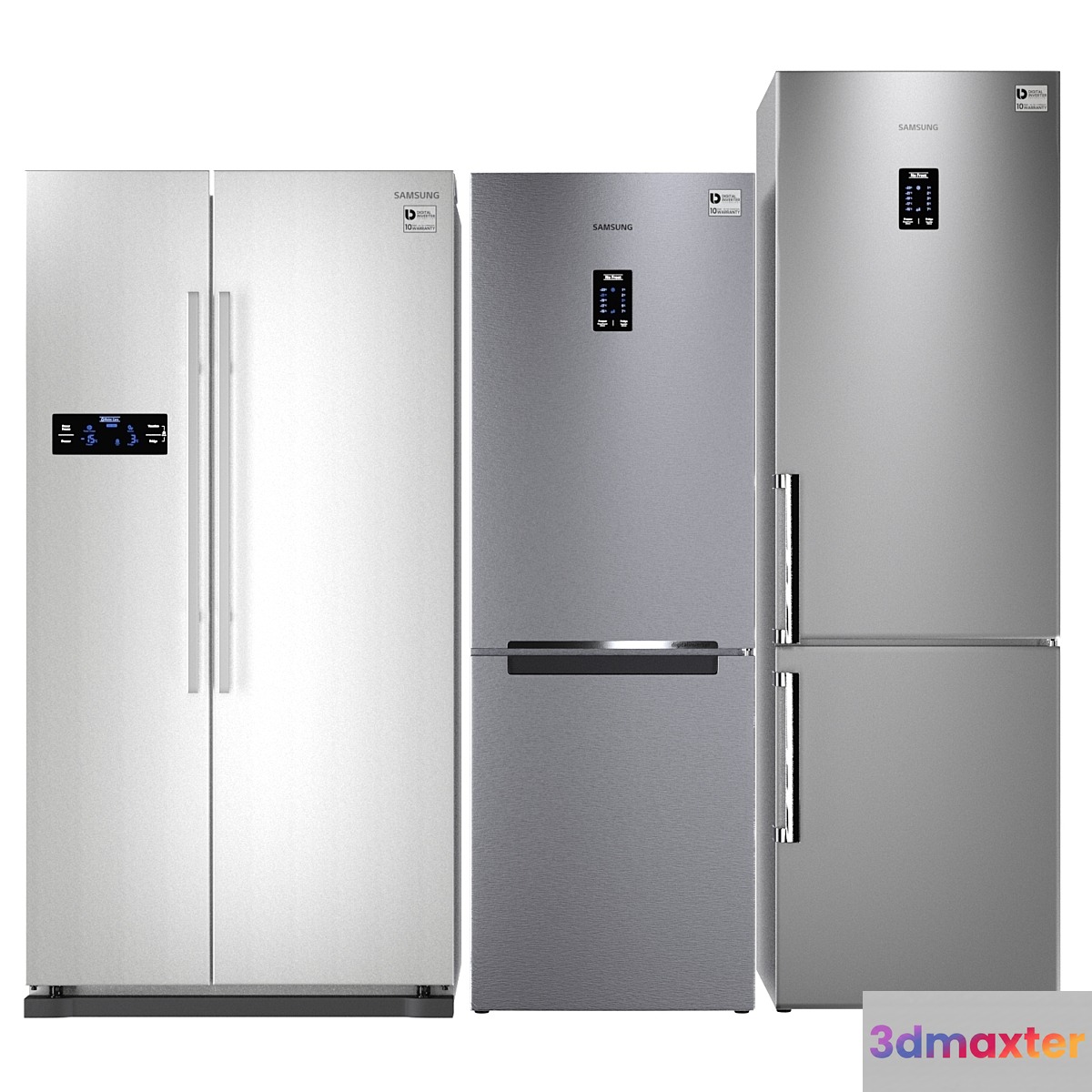 Samsung refrigerator set 3D Max