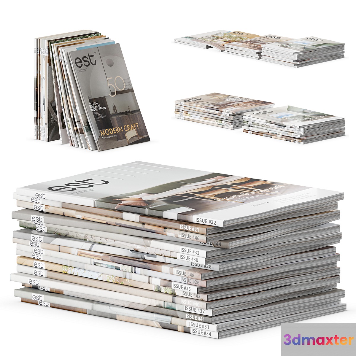 EST Architecture And Design Magazines Set 3D Max
