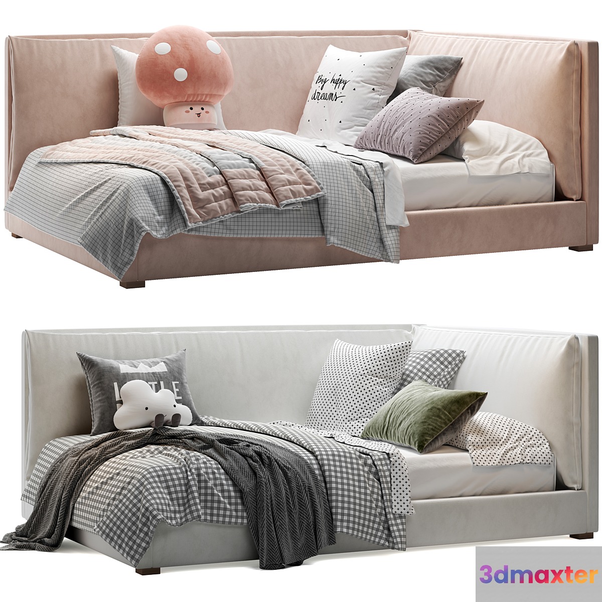 Skye Upholstered Lounge Bed - No.2 3D Max