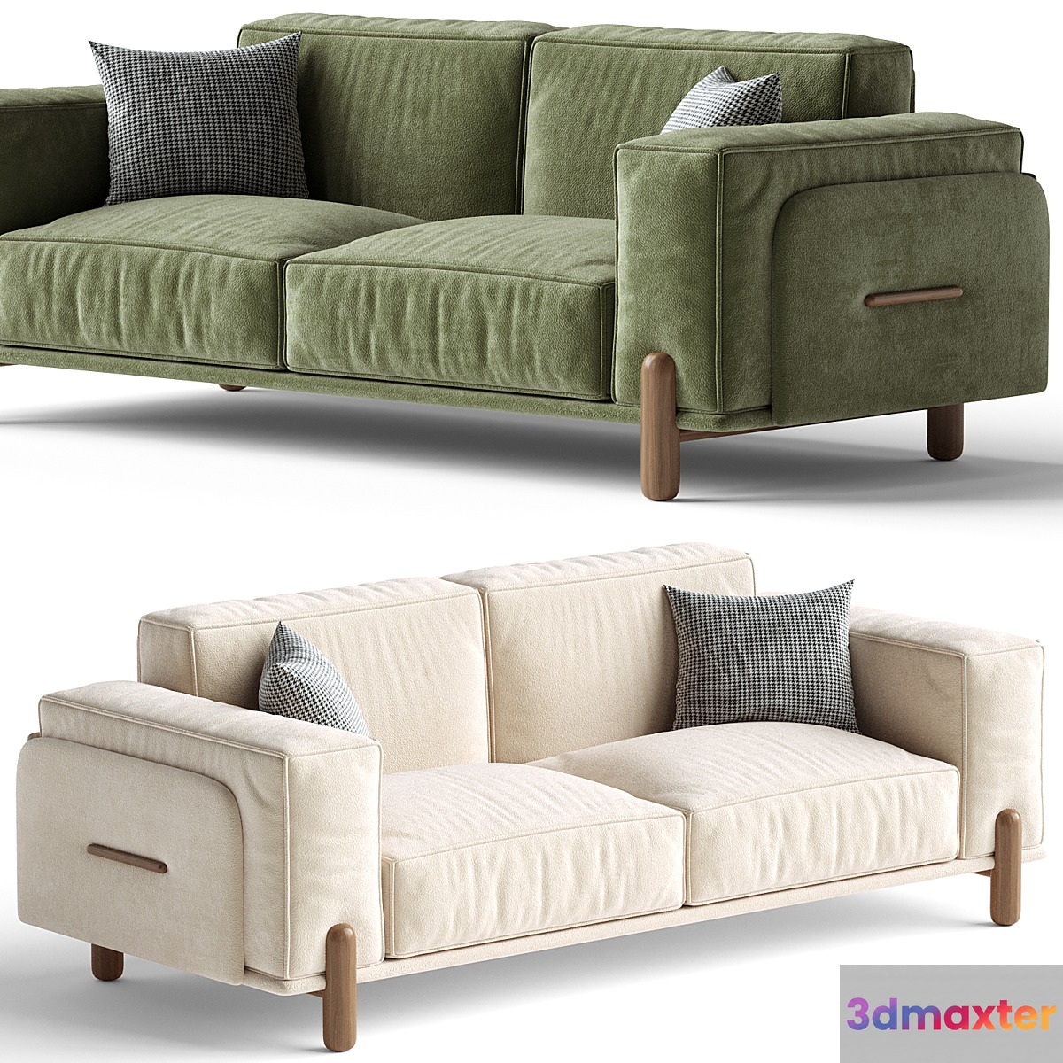 Upholstered Loveseat 3D Max