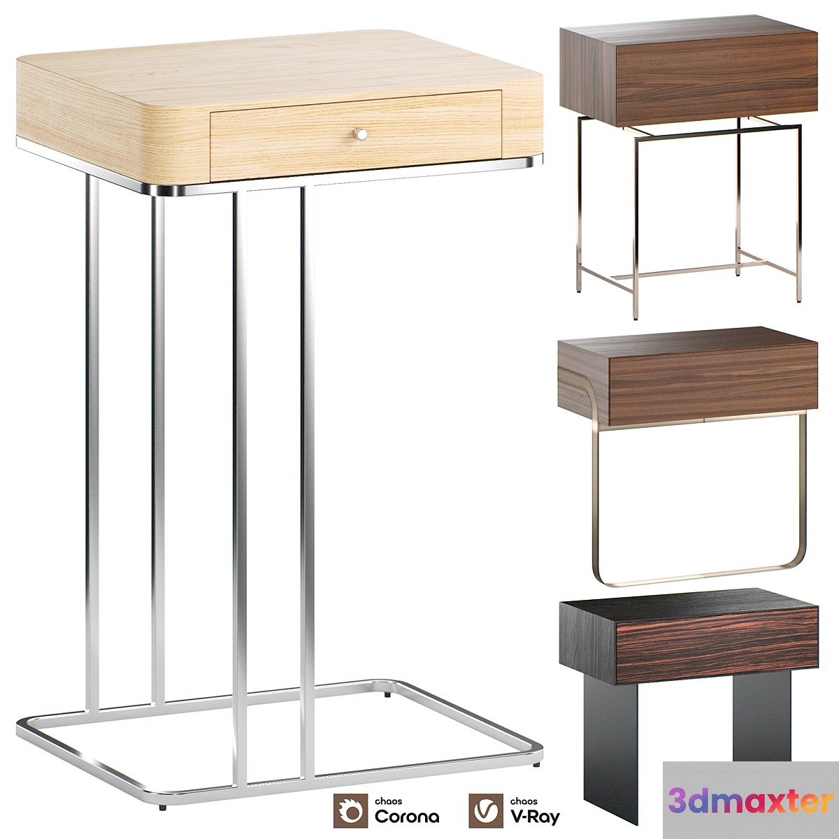 Bedside tables La Redoute Interieurs Set 8 3D Max