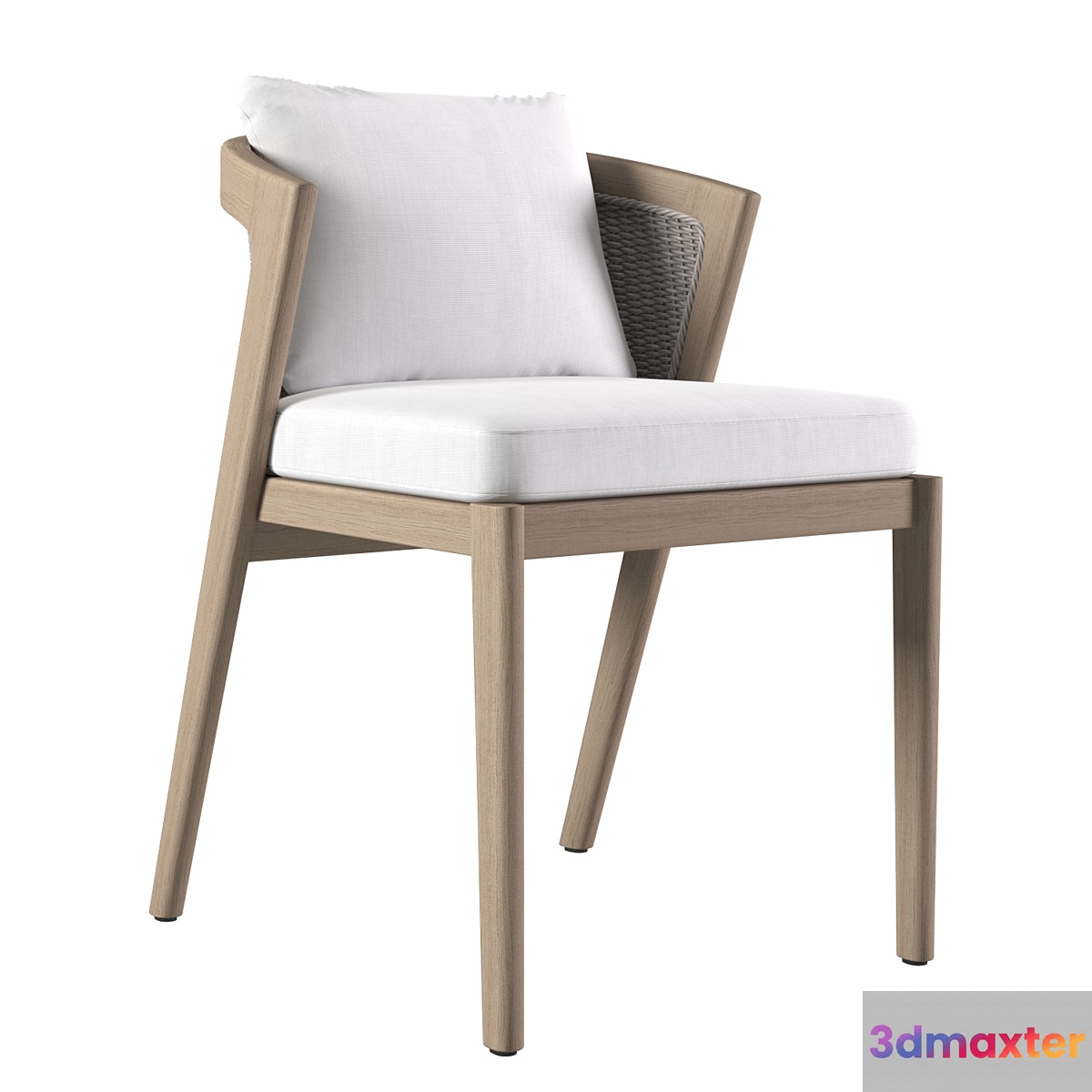 Malta Teak Dining Side Chair 3D Max