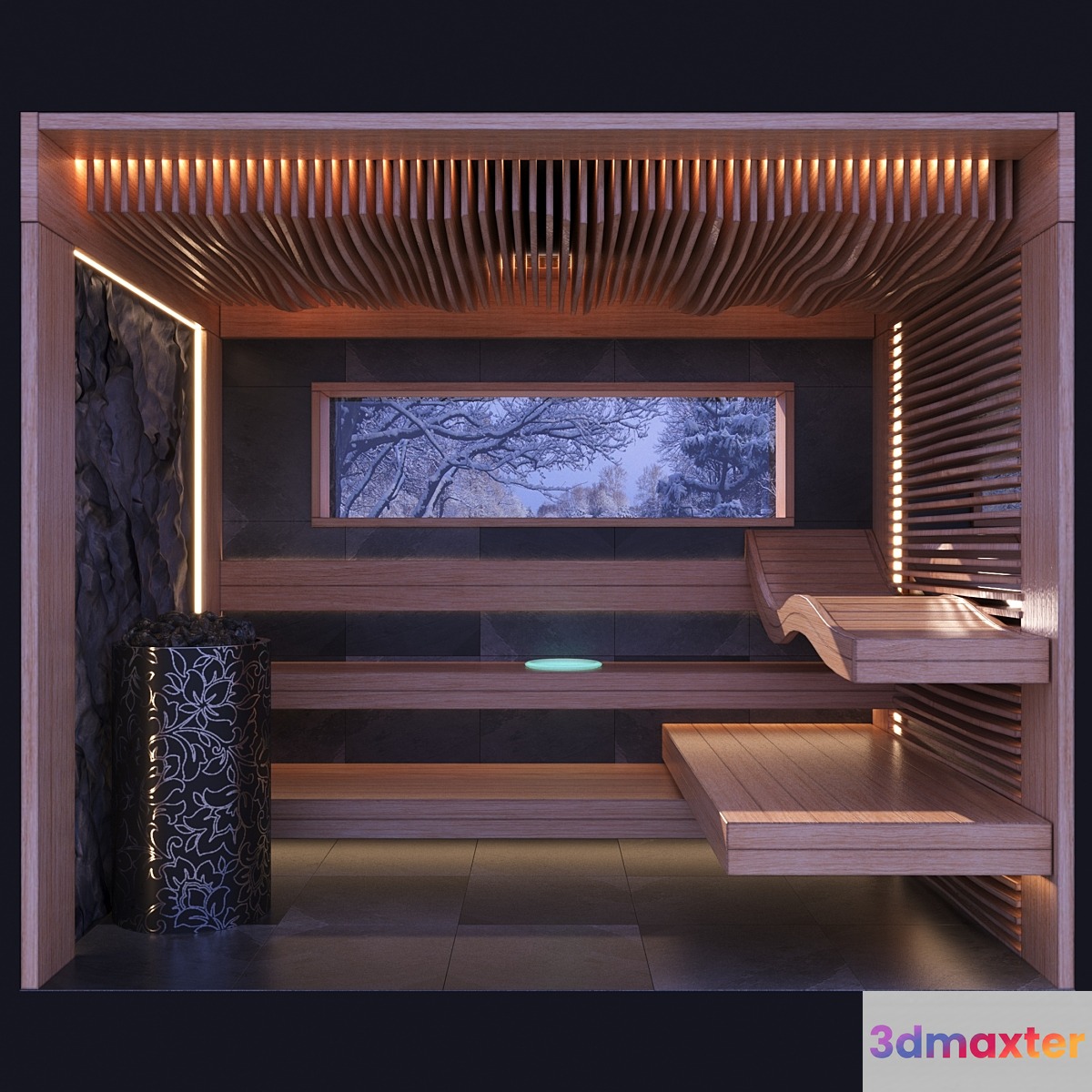 Finnish sauna 3D Max