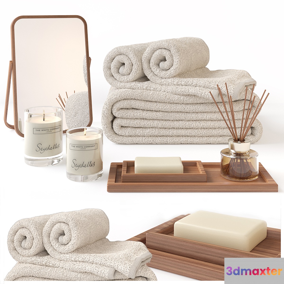 bathroom accessories 3D Max