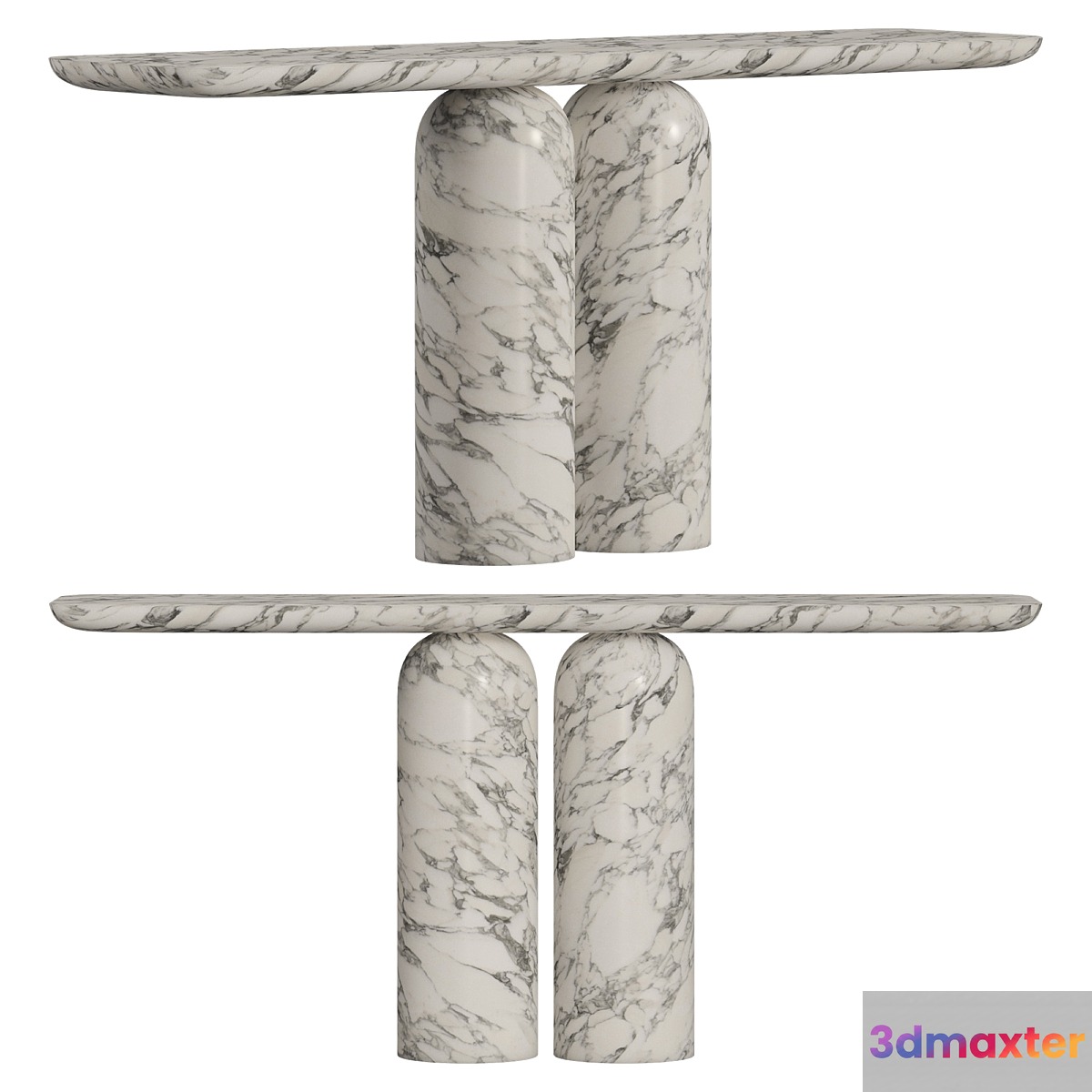 Venetino Marble Console 3D Max