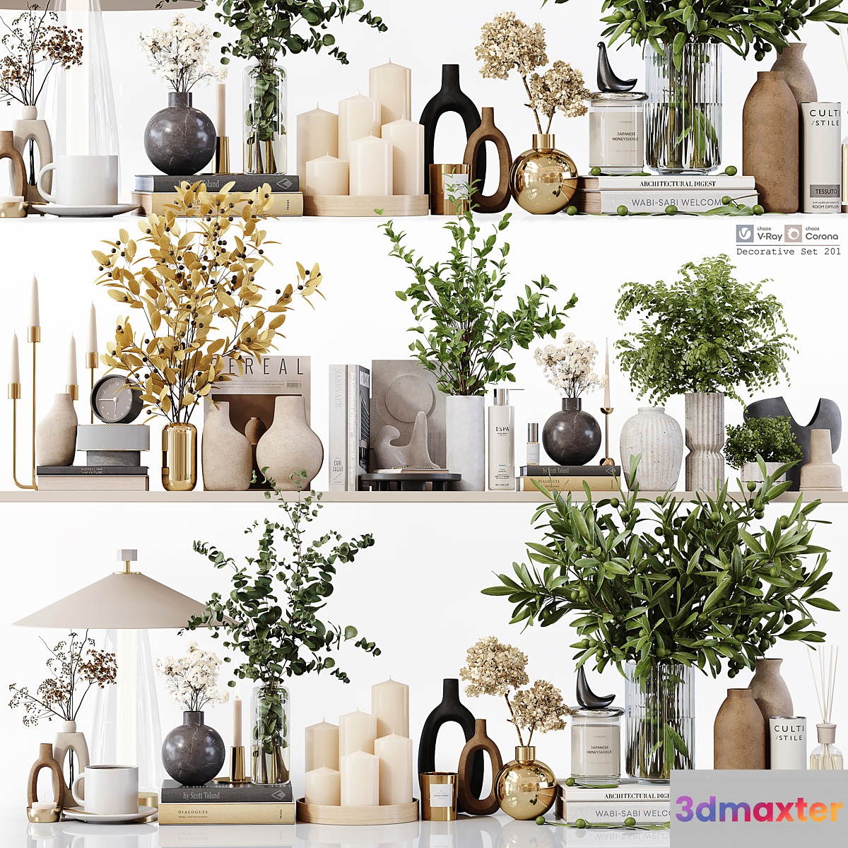 Decorative Set 201 3D Max