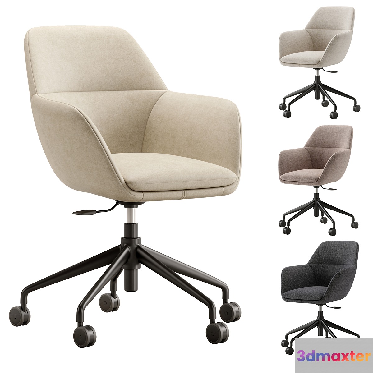 AMEDEE Office chair. Ligne Roset 3D Max