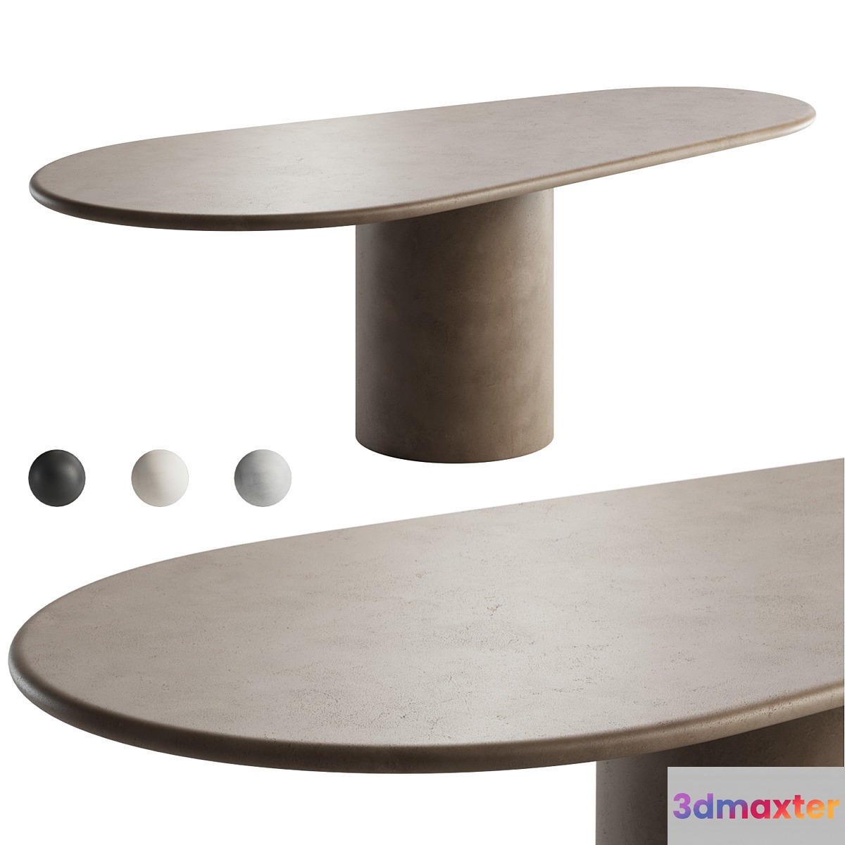 KASANAI Asami Dining Table 3D Max