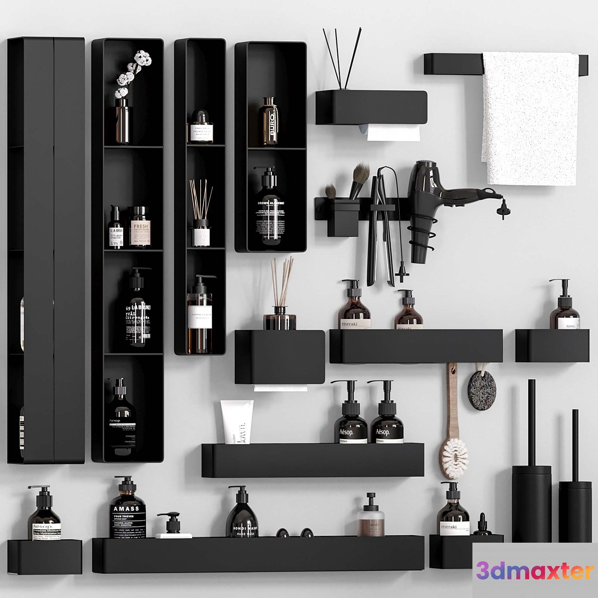 Bathroom Accessories 034-Tezza set 3D Max