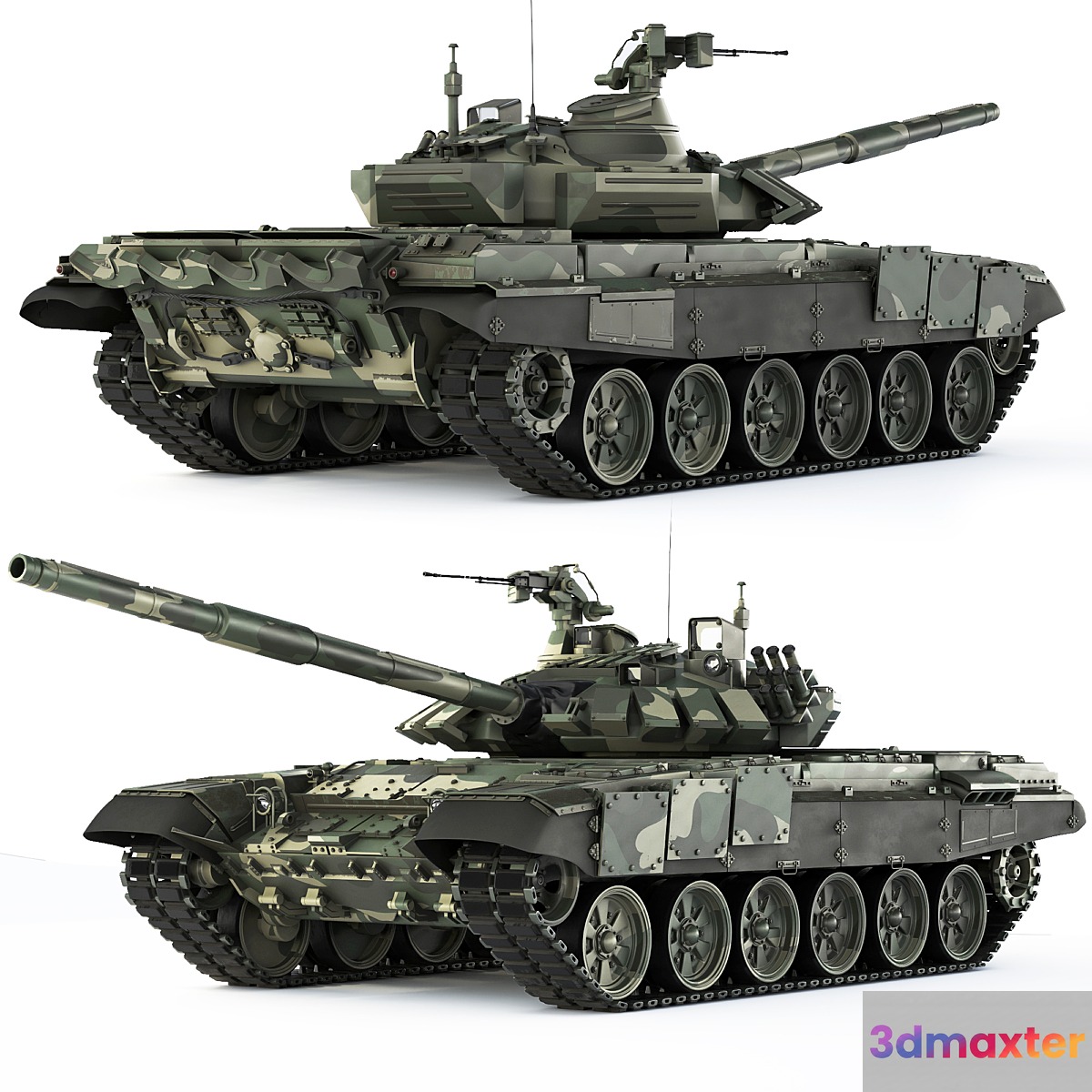 Tank T-72B3 2012 3D Max