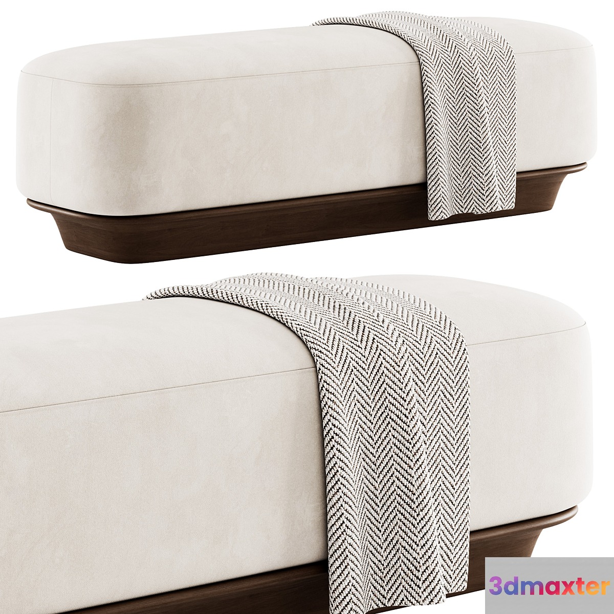 Bench and ottoman Nico By Demuro Das 3D Max