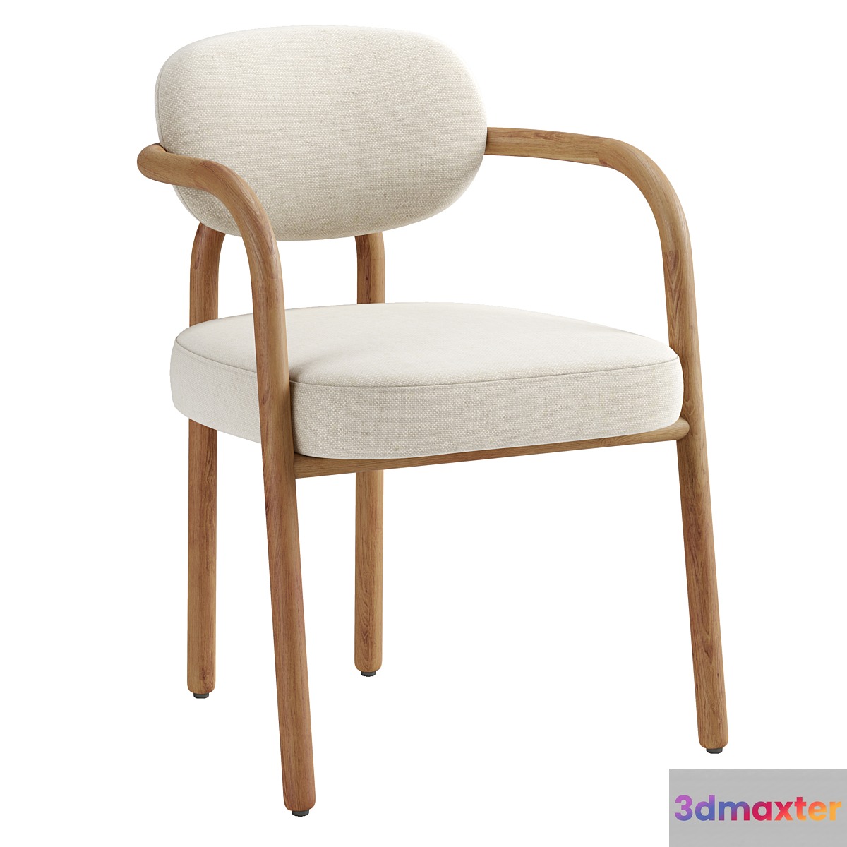 Melqui Chair with armrests. Kave Home 3D Max