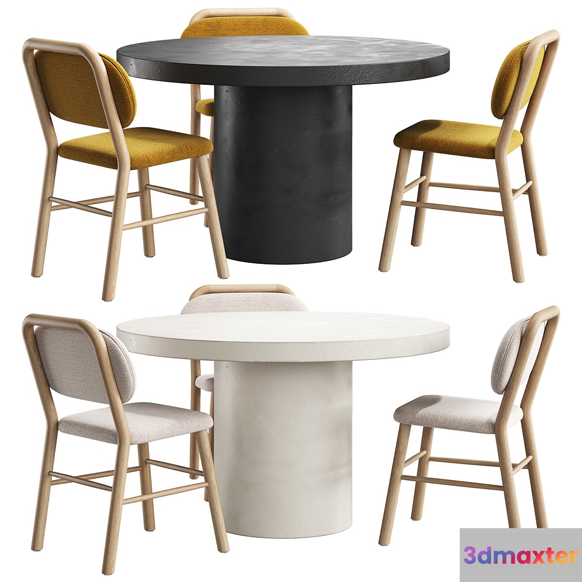 Table with chairs HELDA by KAVE HOME 3D Max