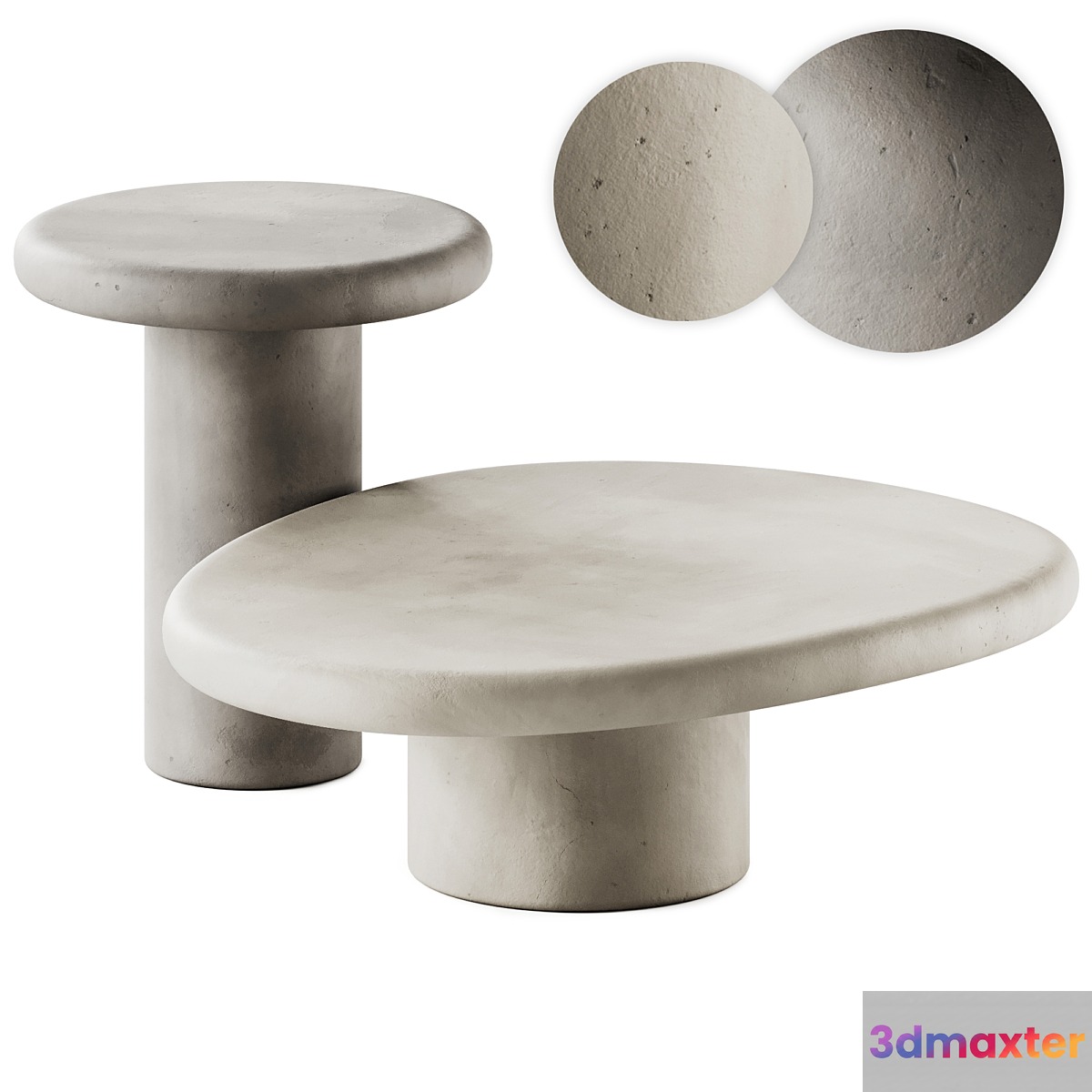 Richmond Interiors Bloomstone Coffee and Side Table 3D Max