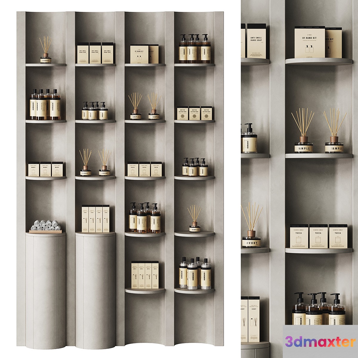 Set of cosmetics for the store 2 3D Max