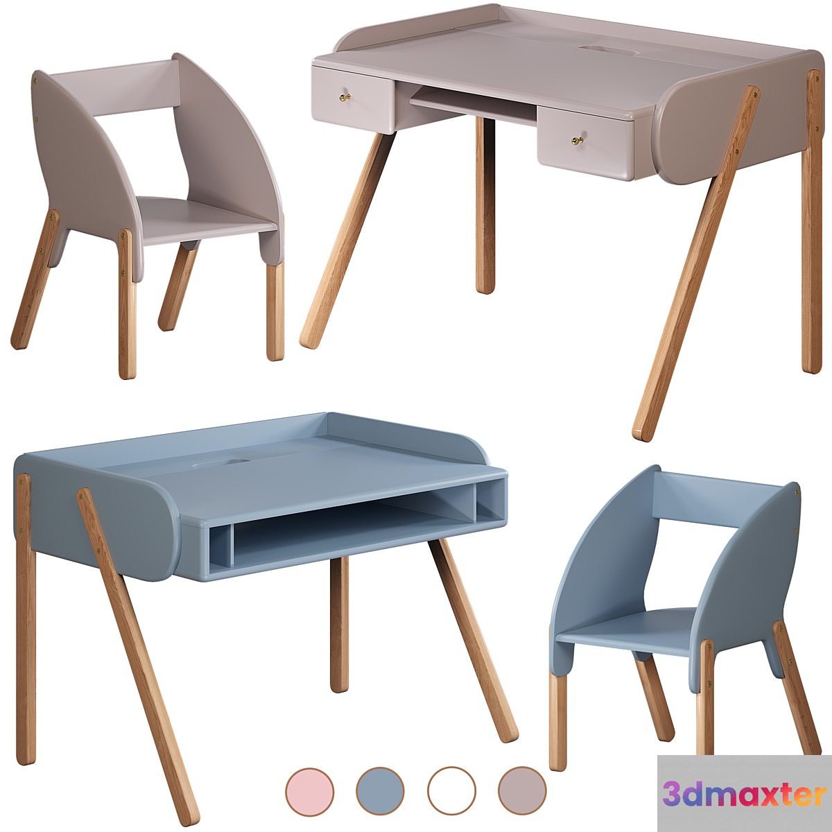 Baby Chipak Desk And Chair Set 3D Max