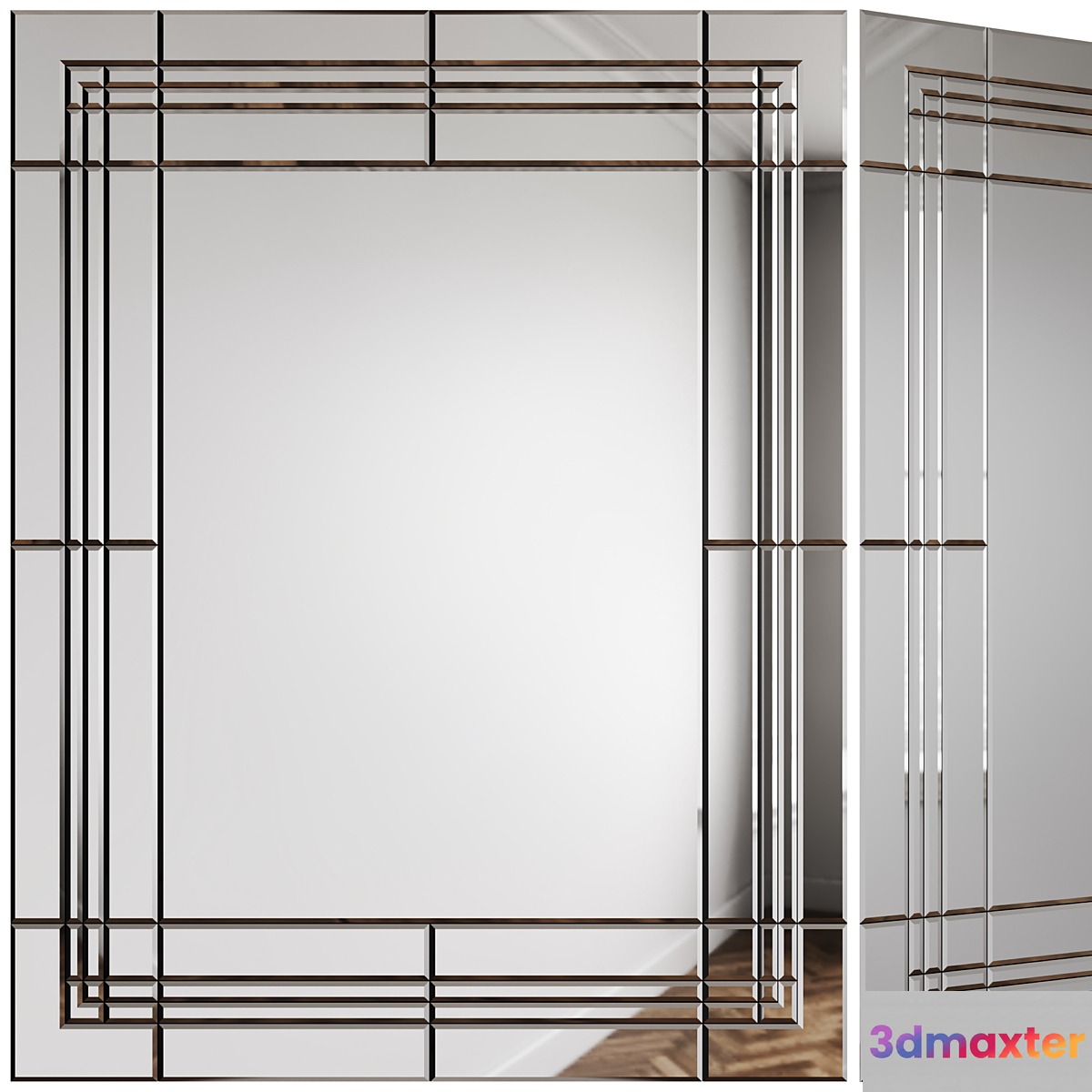 Mirror with bevels Mirror 01 3D Max