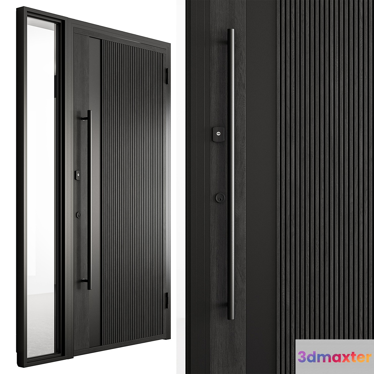 Wooden Front Door - Set 91 - No.2 3D Max